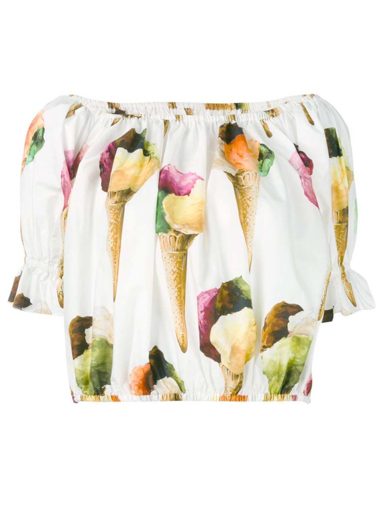 Dolce & Gabbana Top With Ice Cream Print