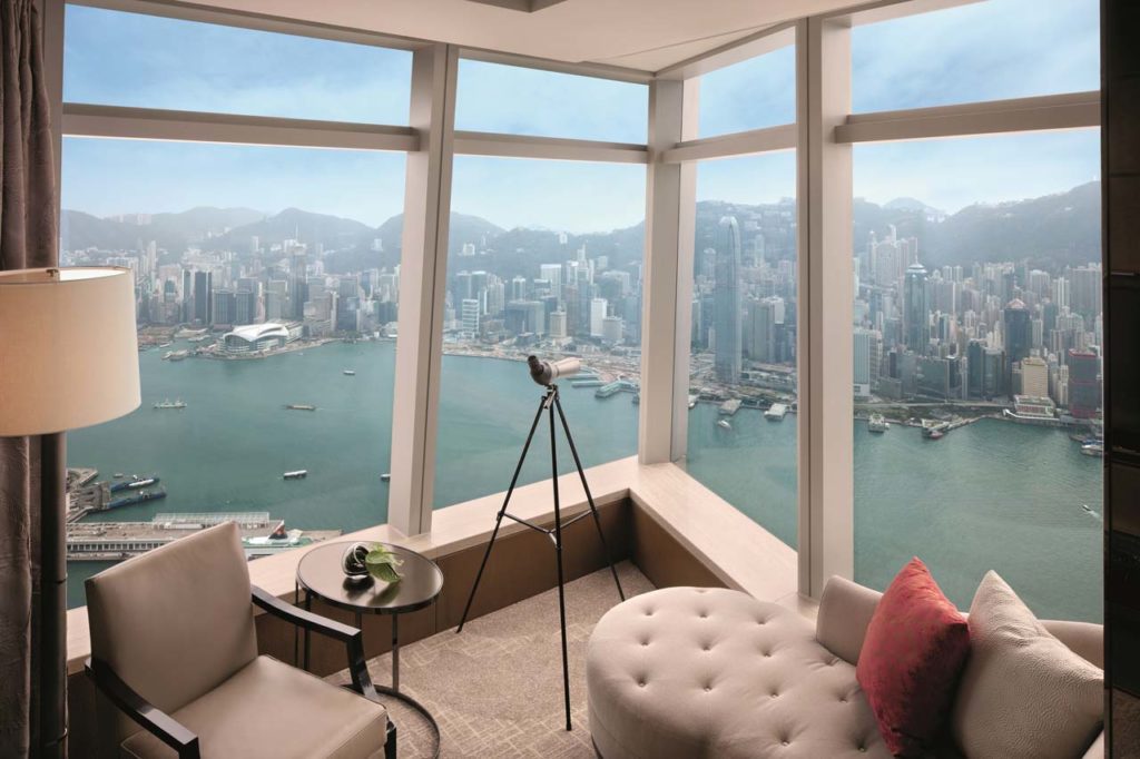 WHERE TO STAY - Ritz Carlton - Deluxe Victoria Harbour Suite - with view of harbour
