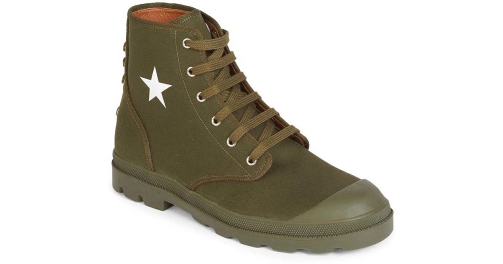 Givenchy Canvas Star Combat Boots