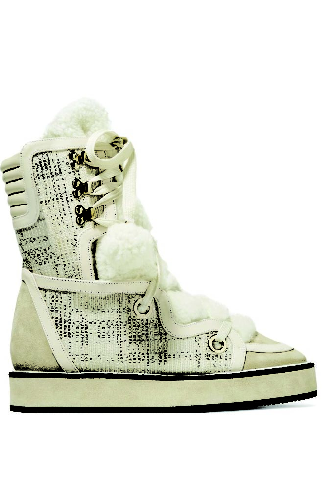 Nicholas Kirkwood Kira Leather, Suede and Faux Shearling-Trimmed Tweed Snw Boots_1