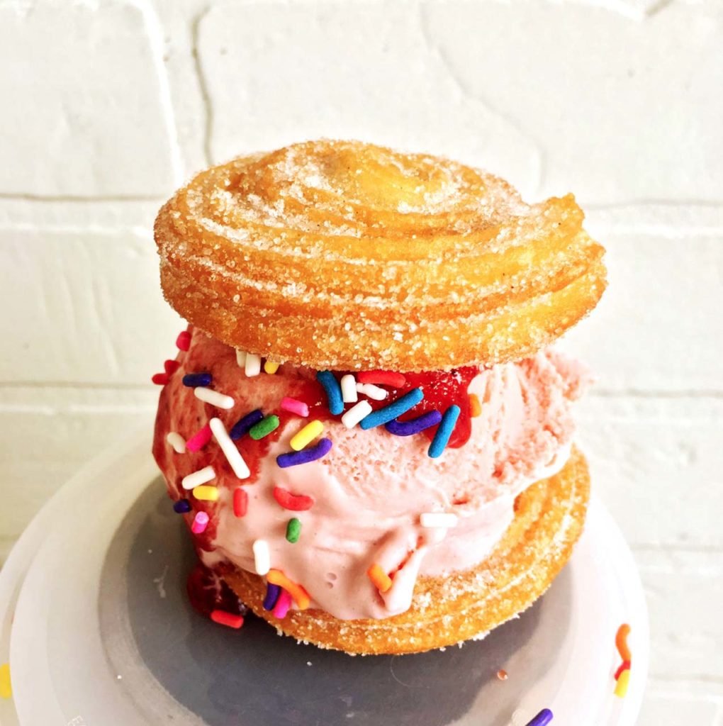 Churro Ice Cream Sandwiche