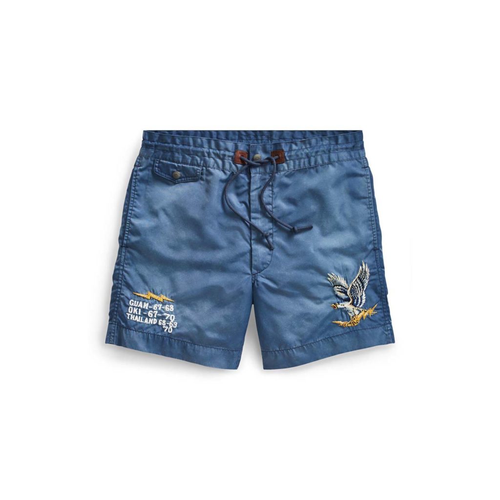 rrl-Washed-Blue-Embroidered-Twill-Short