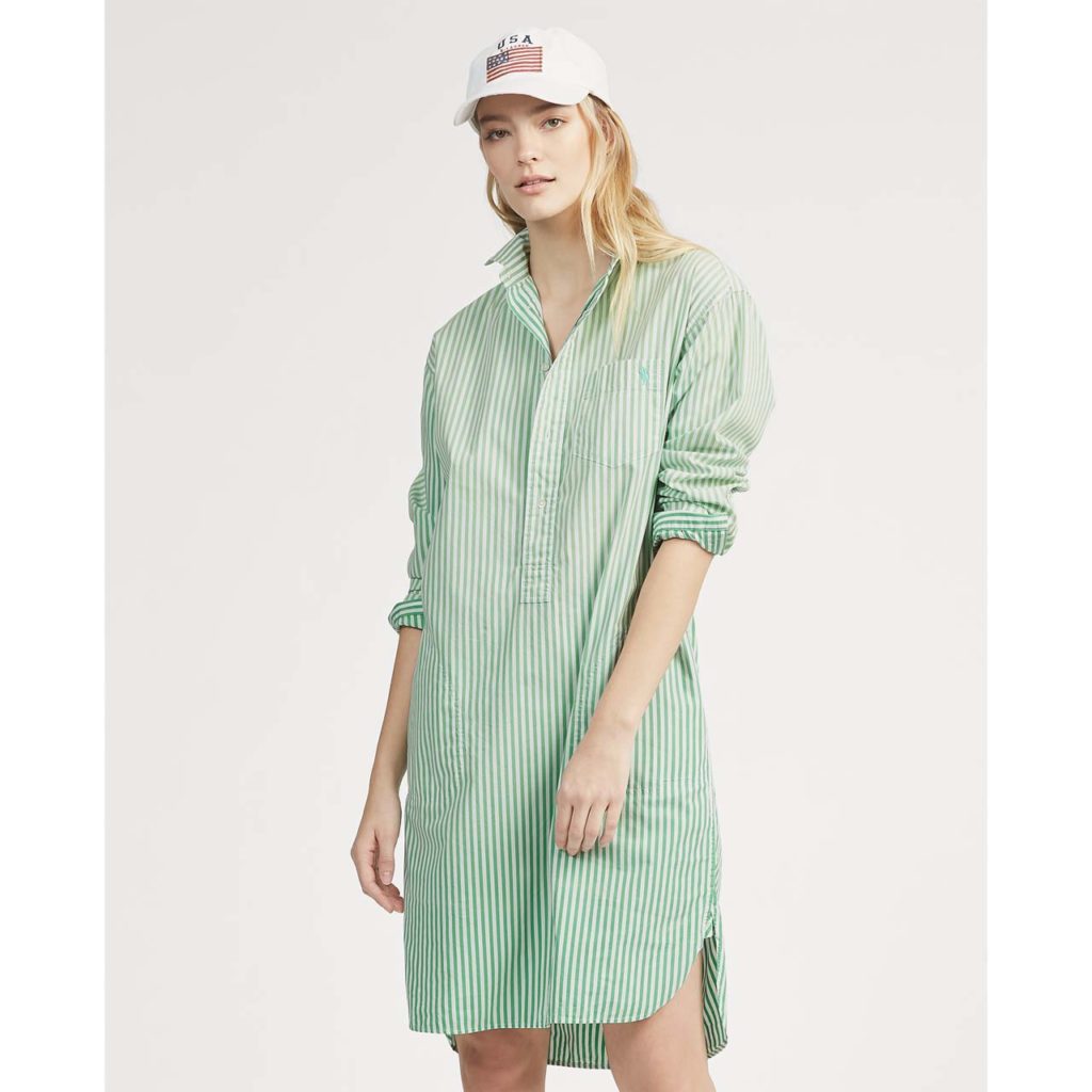 PoloStripedPoplinShirtdress