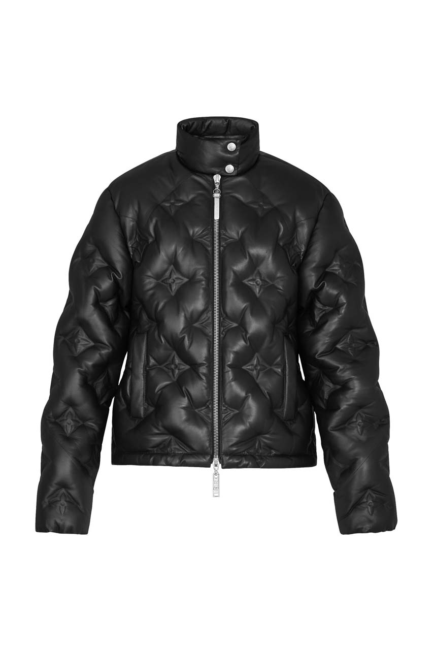 LV 1A5JE1 MONOGRAM FLOWER LEATHER DOWN JACKET